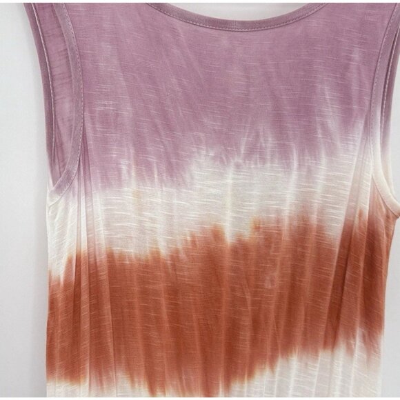 Knox Rose Lilac Tie Dye Sleeveless Tiered Flow Maxi Dress Size XS Boho Hippie - Picture 5 of 13